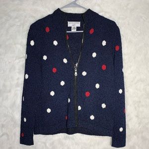 South Cotton Light Cardigan Medium Polka Dot Blue